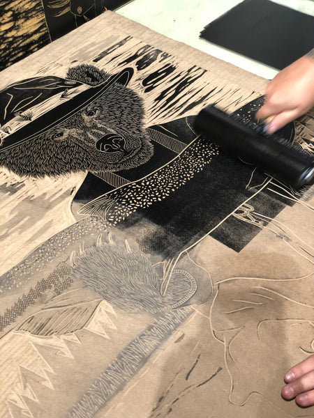 Catch and Release Woodcut Print - Woosah Outfitters