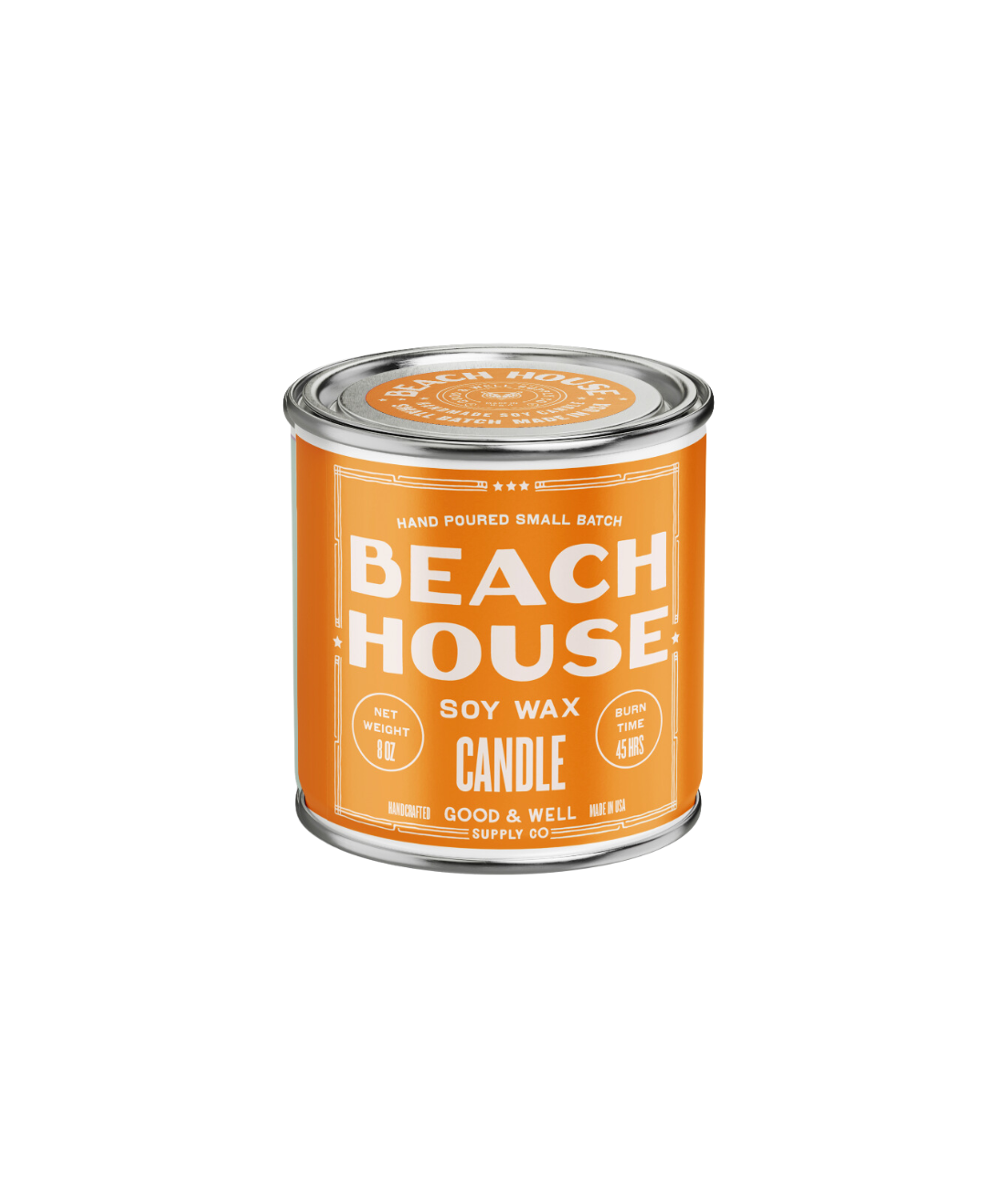 Beach House Soy Candle - Happy Place Collection: 1/2 Pint / Cotton Wick