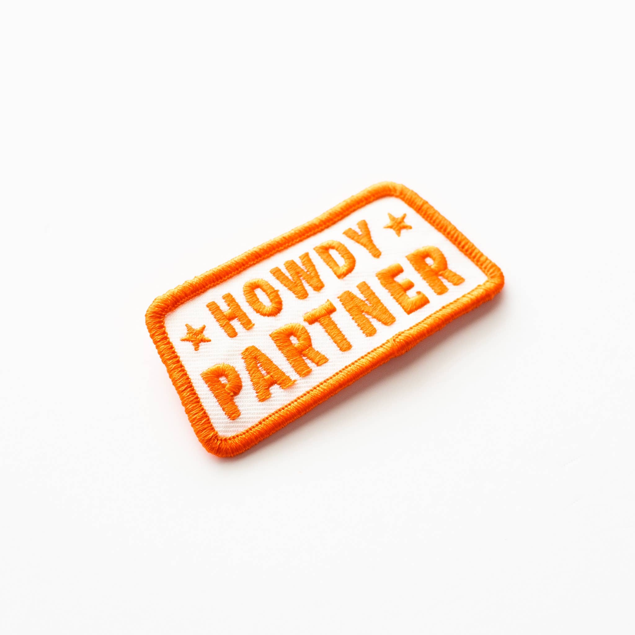 Howdy Partner Embroidered Iron on Patch: No