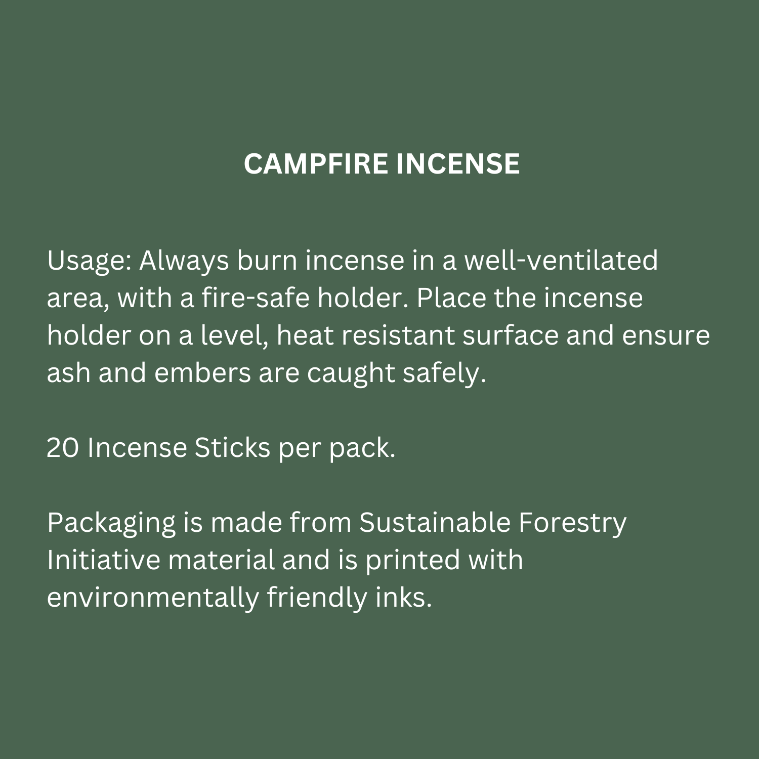 Campfire Incense – Desert Pinon