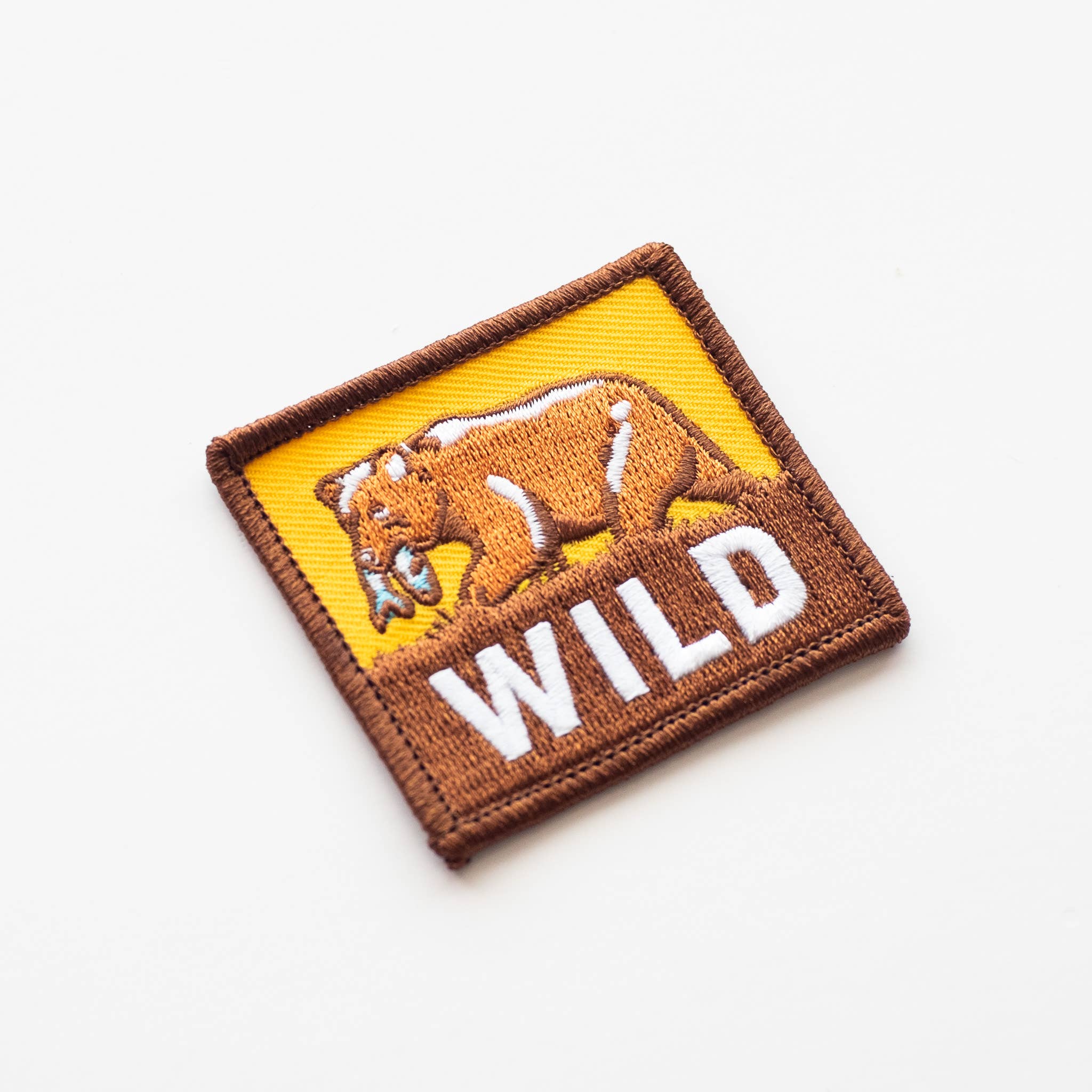 Wild Bear Embroidered Iron on Patch: No