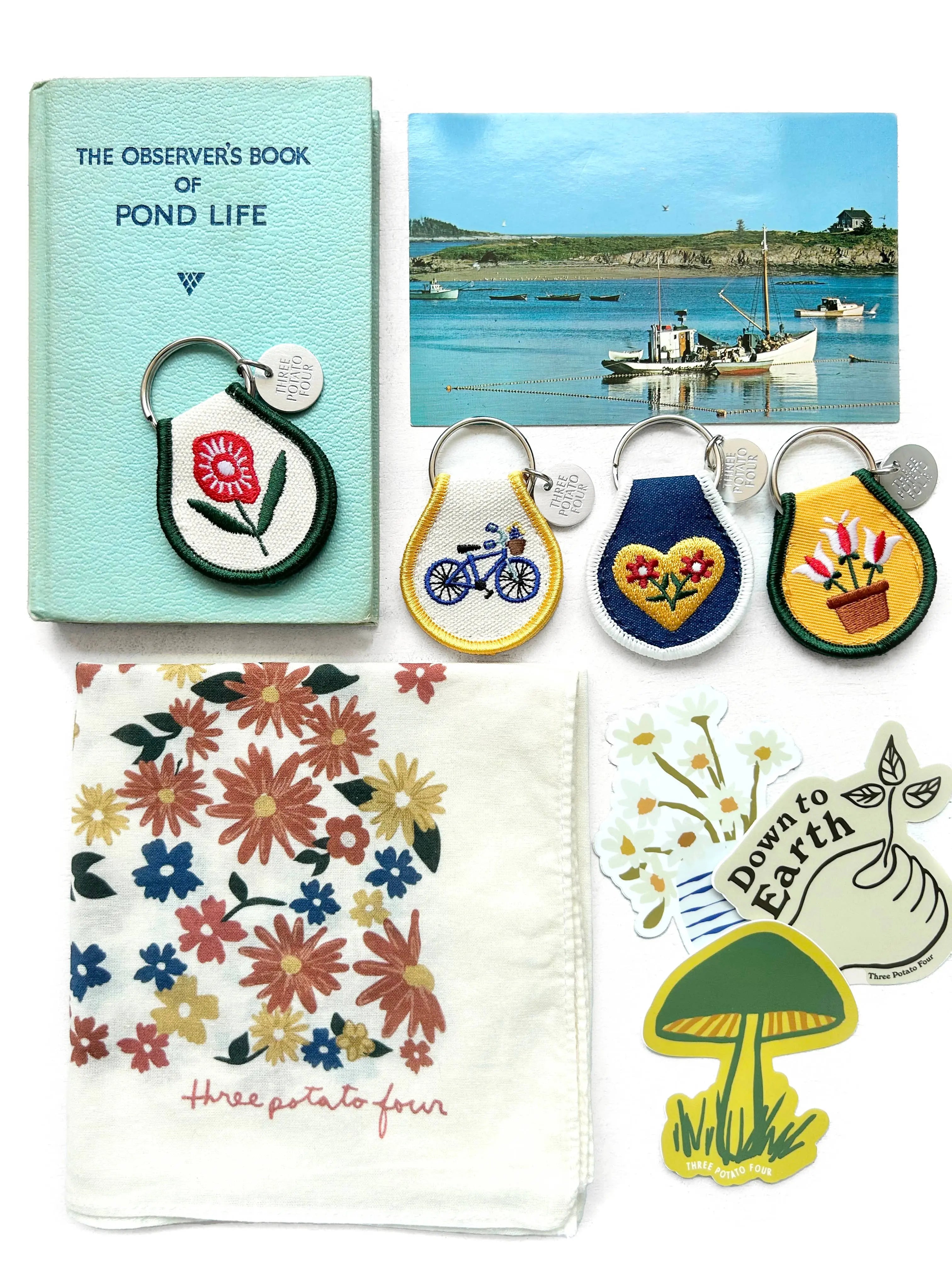 Patch Keychain - Poppy Flower Three Potato Four