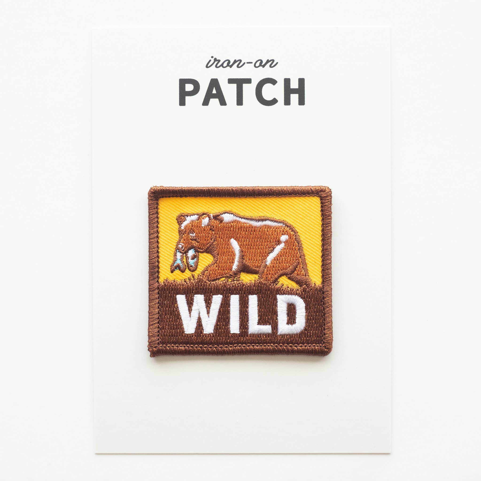 Wild Bear Embroidered Iron on Patch: No
