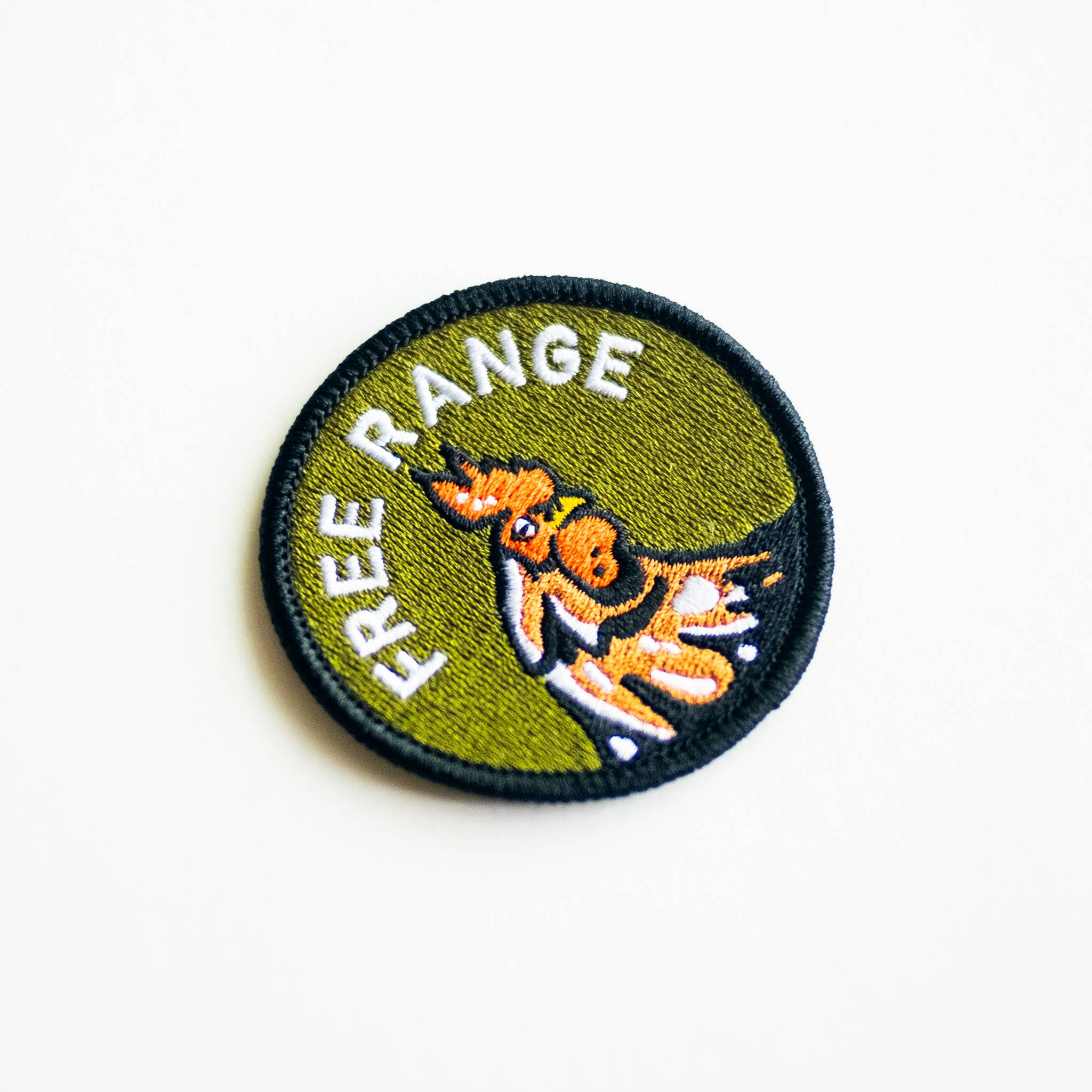 Free Range Embroidered Iron on Patch: No