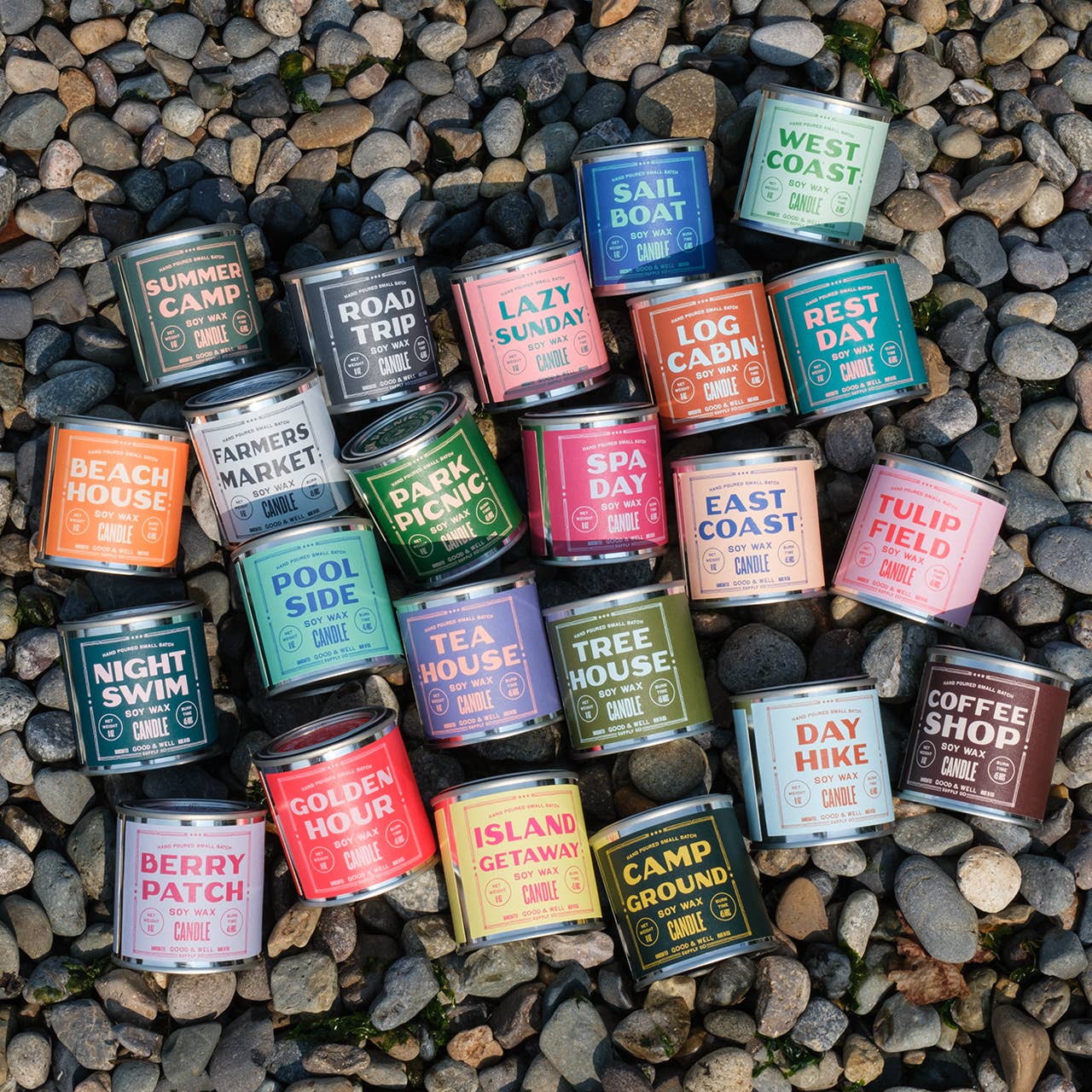 Campground Soy Candle - Happy Place Collection: 1/2 Pint / Cotton Wick