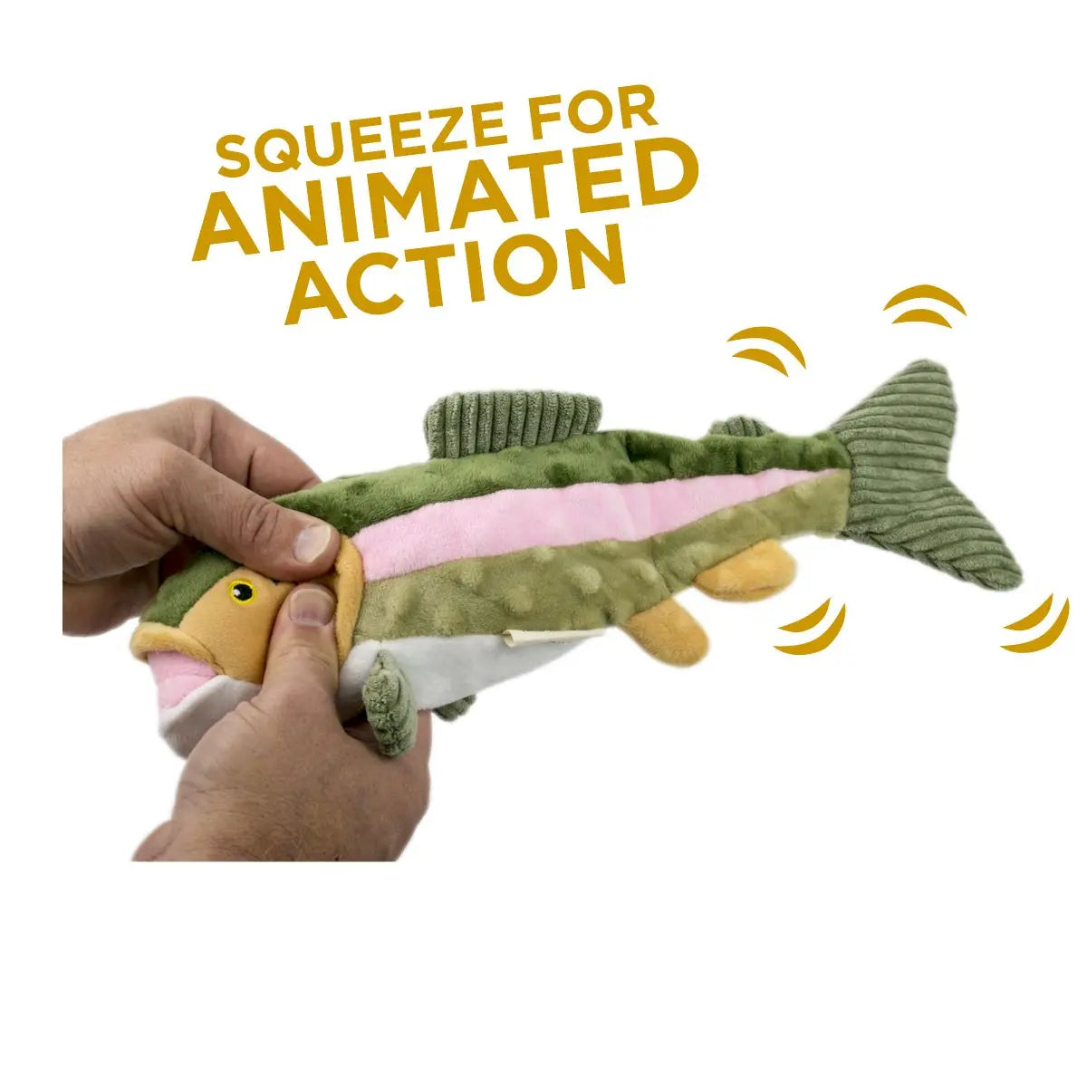 Animated Trout Dog Toy Tall Tails