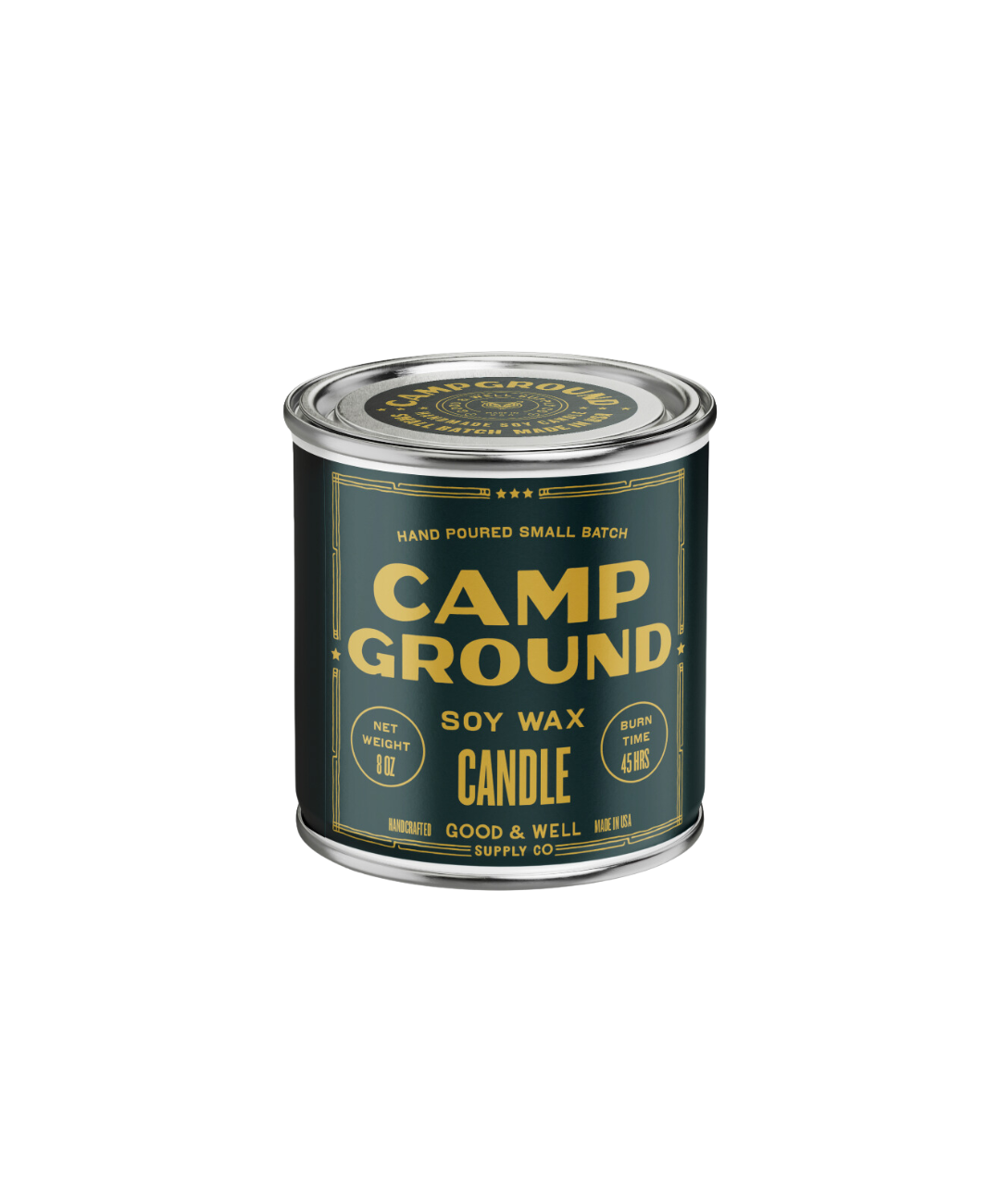 Campground Soy Candle - Happy Place Collection: 1/2 Pint / Cotton Wick