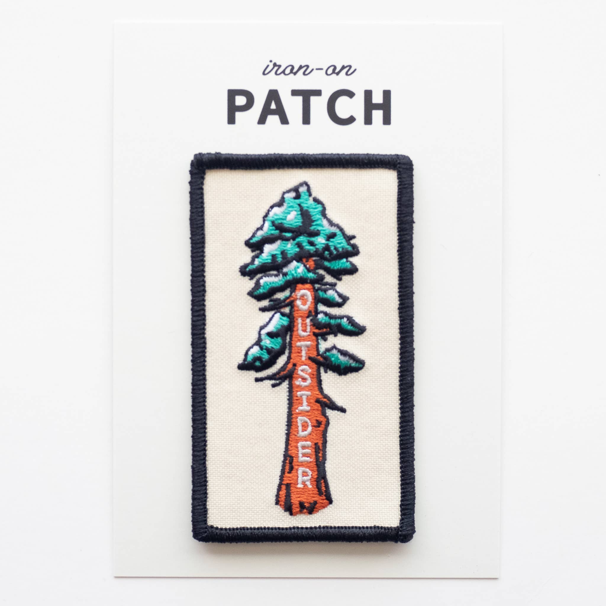 Outsider Sequoia Tree Embroidered Iron on Patch: No