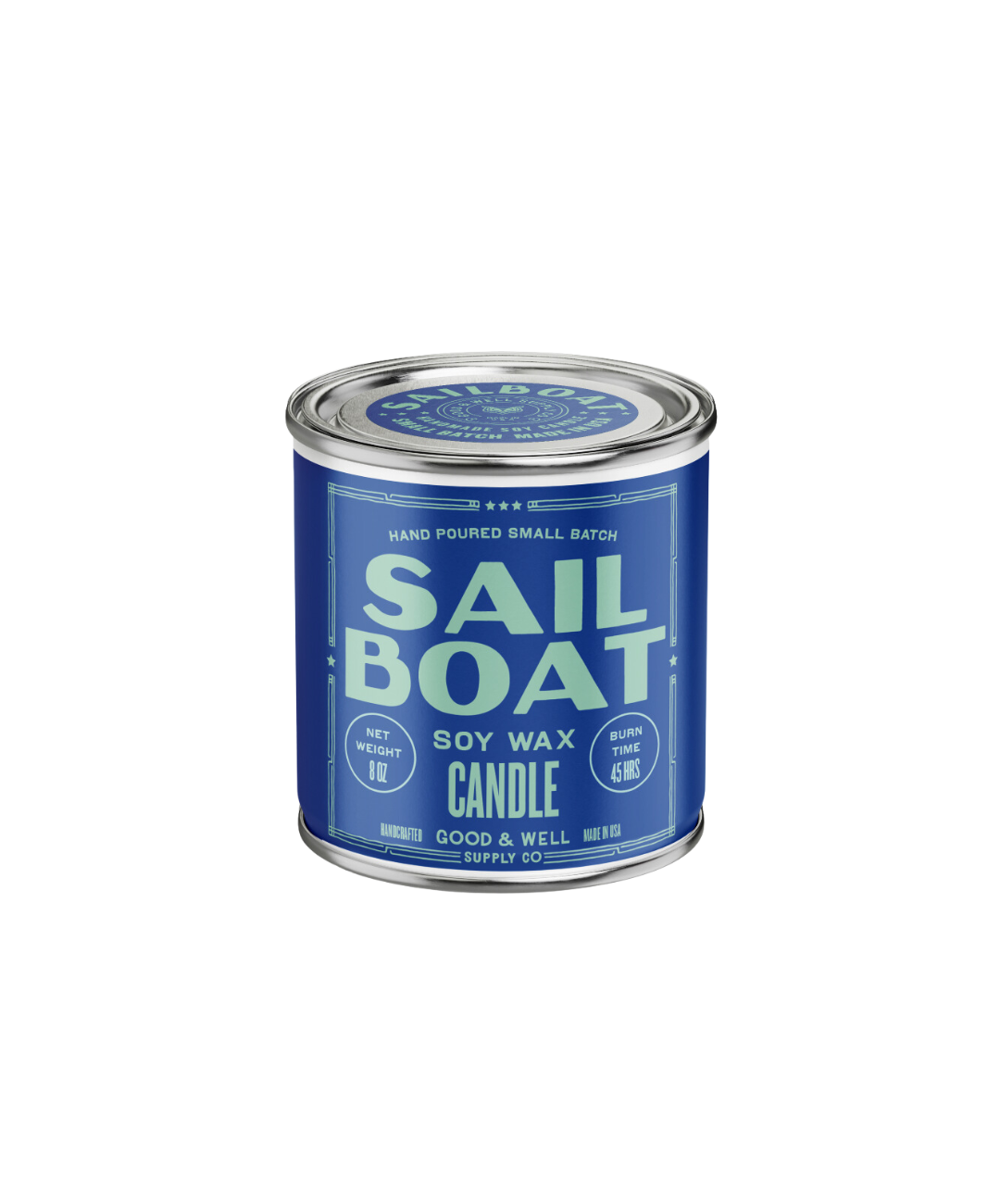 Sailboat Soy Candle: 1/2 Pint / Cotton Wick