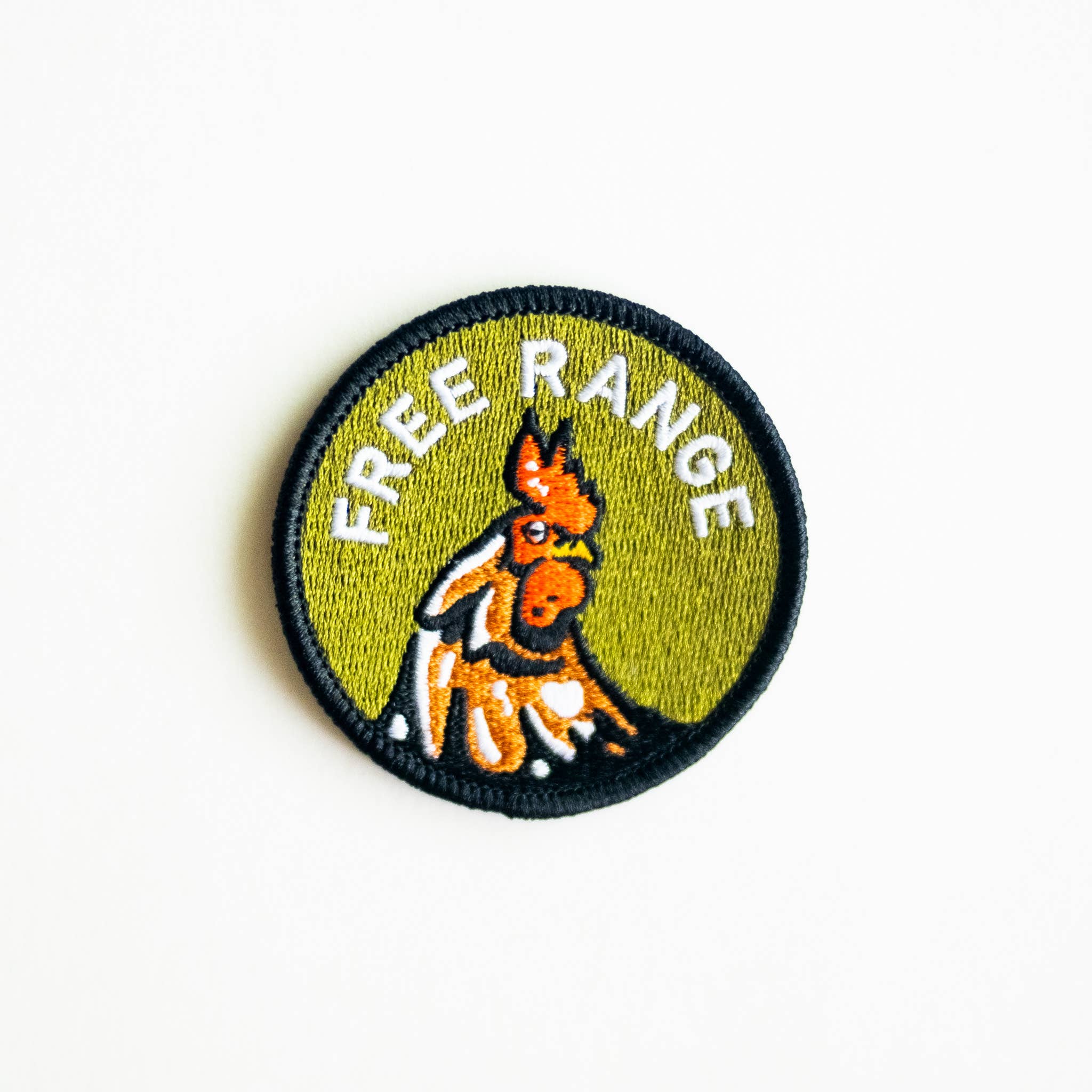 Free Range Embroidered Iron on Patch: No