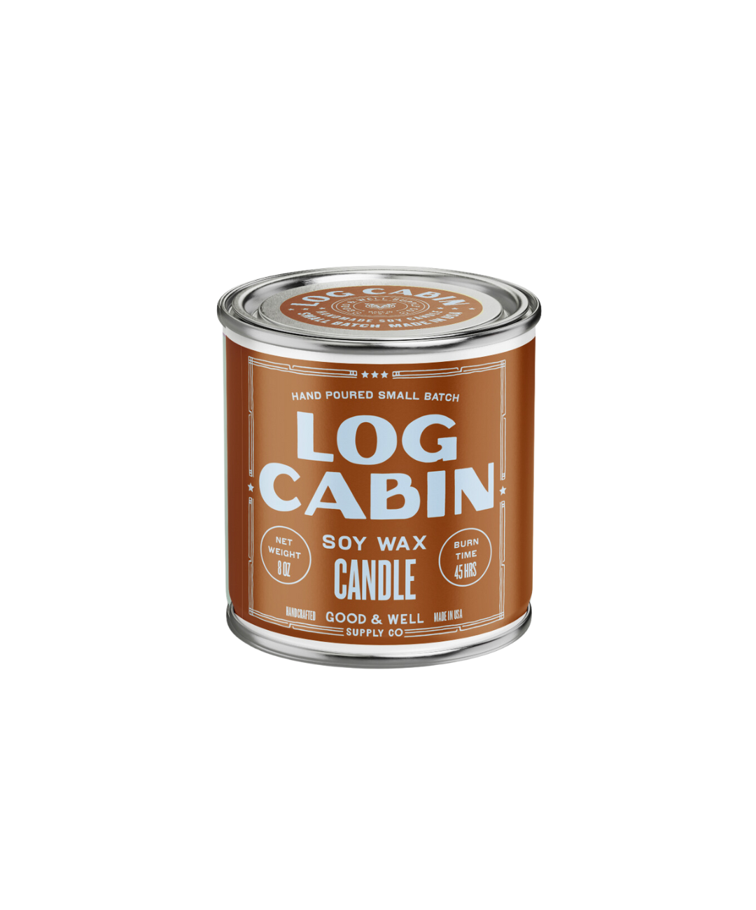 Log Cabin Soy Candle - Happy Place Collection: 1/2 Pint / Cotton Wick