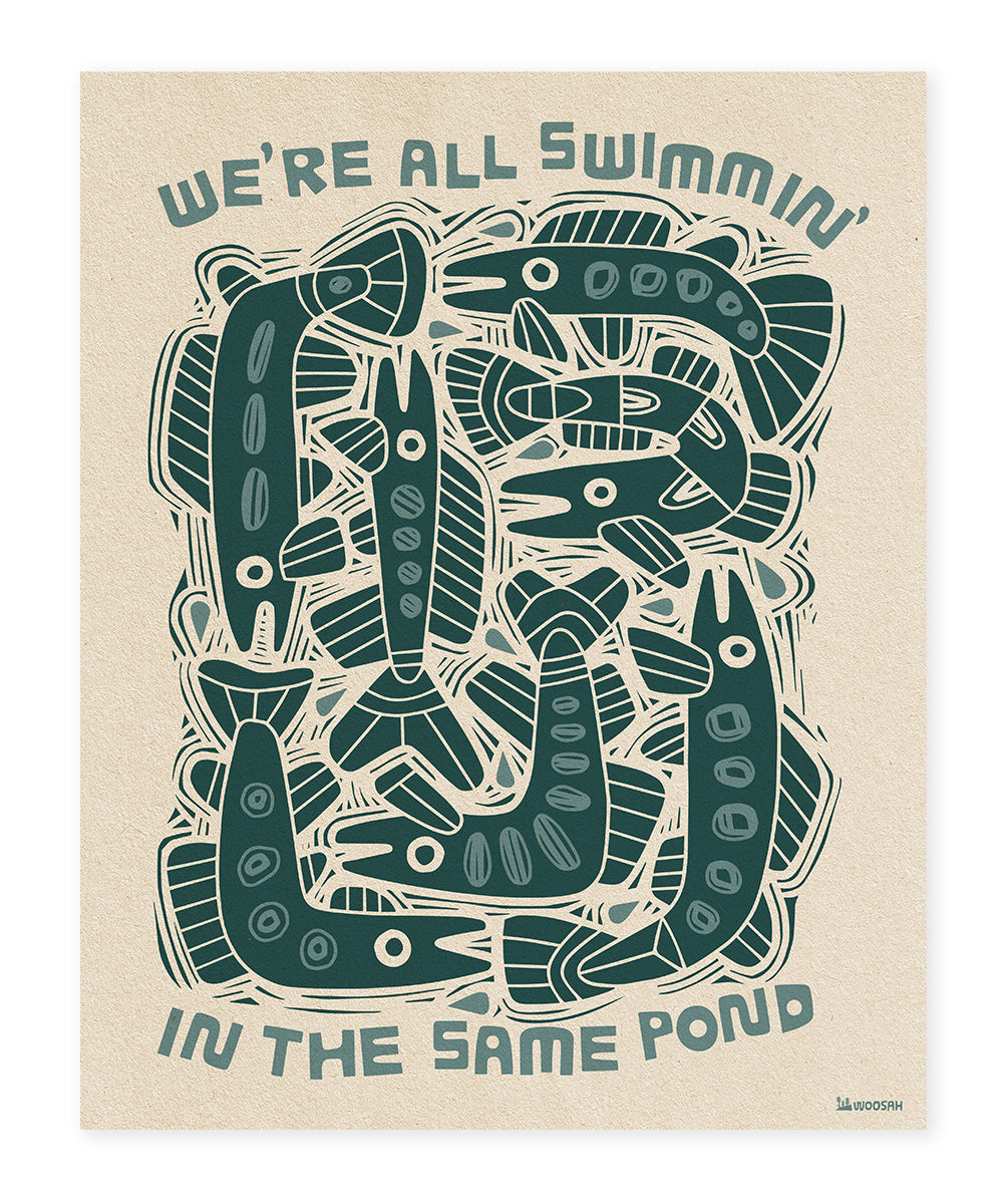 Swimmin' in the Same Pond Print