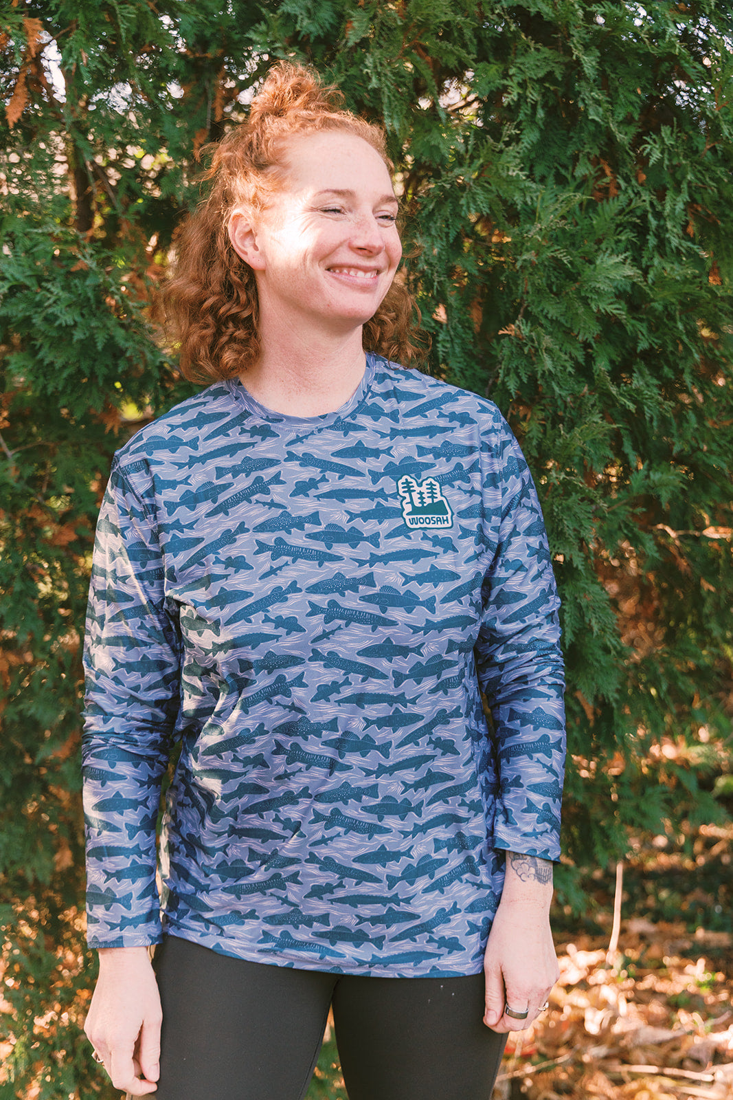 Michigan Fish L/S Tech Tee