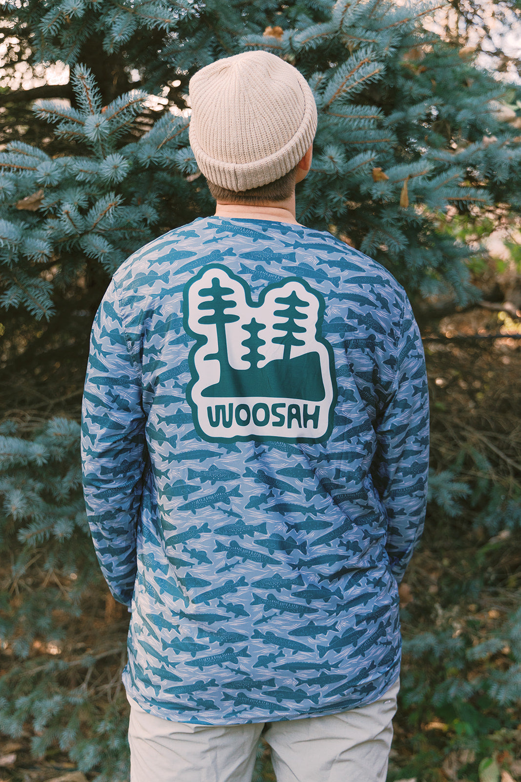 Michigan Fish L/S Tech Tee