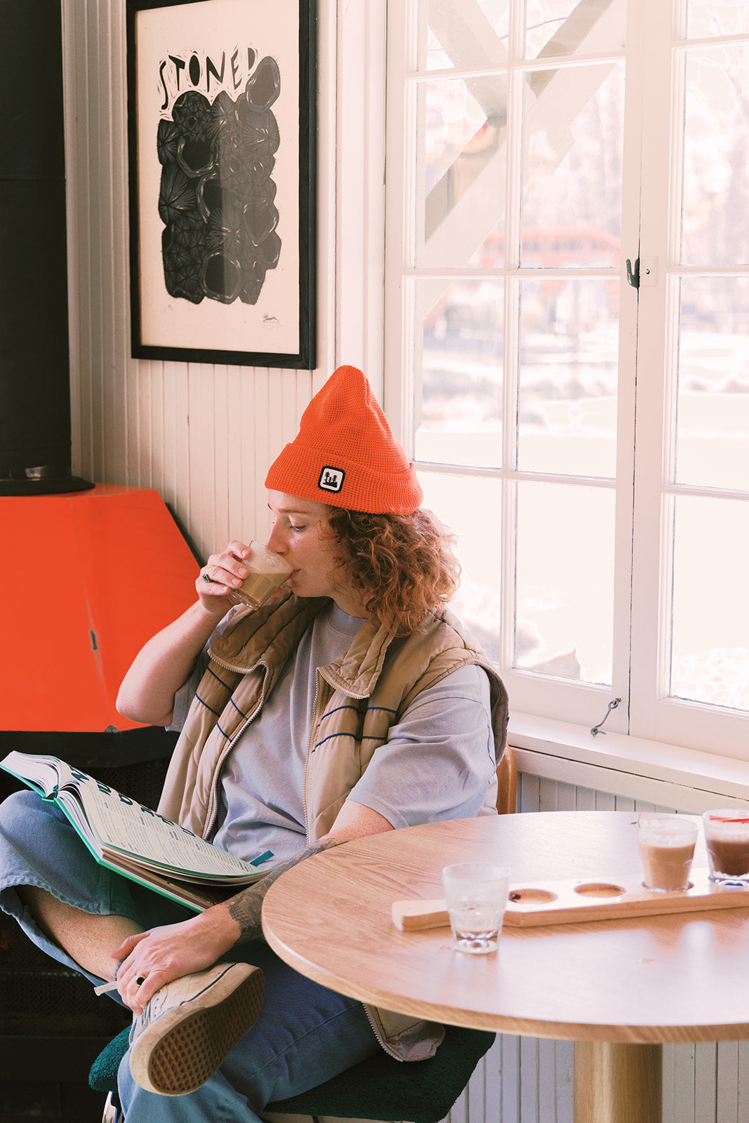 Orange Waffle Grove Beanie