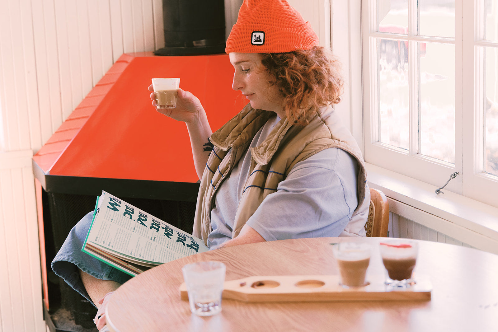 Orange Waffle Grove Beanie