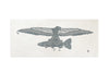 Osprey And Prey Woodblock Print