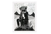 Mountains Are Calling Woodcut Print