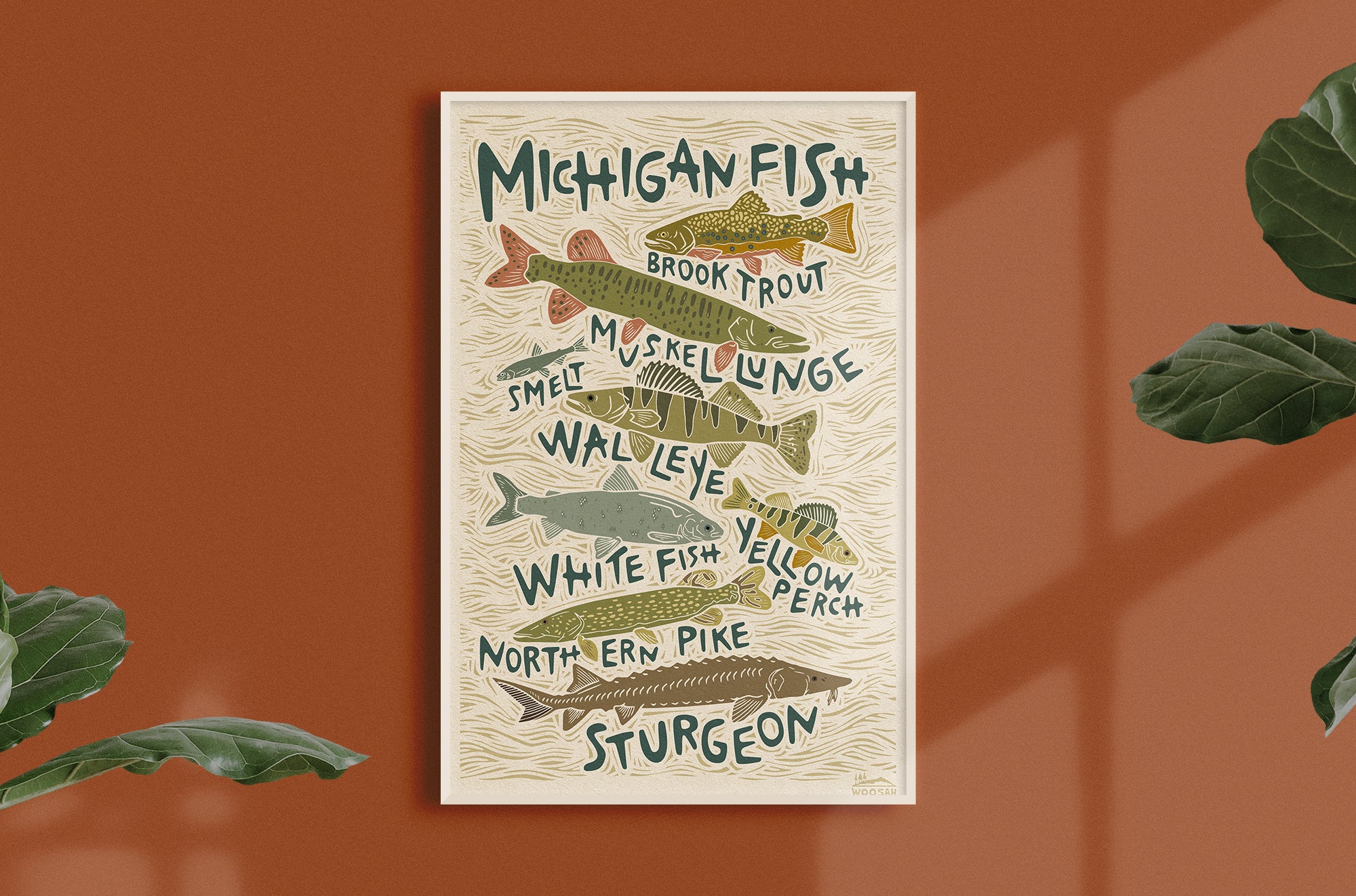 Michigan Fish Print