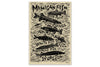 Michigan Fish Woodcut Print